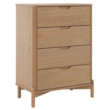 Imagem de Comoda Madeira Macica Taeda 4 Gavetas 74 cm 3301U Festra