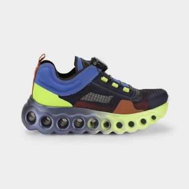 Imagem de Tênis Infantil Bibi Roller Sport Preto Azul com Verde-Masculino