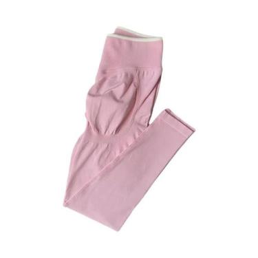 Imagem de Calças De Yoga Femininas De Cintura Alta Com Compressão Abdominal E Ef