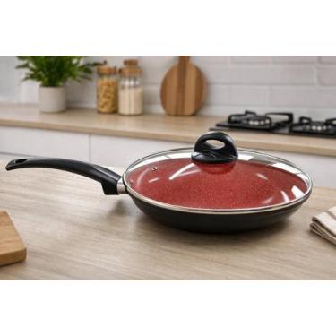 Imagem de Frigideira com Tampa ceramica Antiaderente 28cm - Fratelli, 28