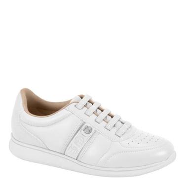 Imagem de Tênis Casual Leve Macio Ortopédico Calce Fácil Modare 7358 - Branco/Pr