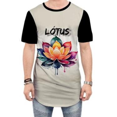 Imagem de Camiseta Longline Flor de Lótus Budismo Buda Religião 2 - Kasubeck Sto