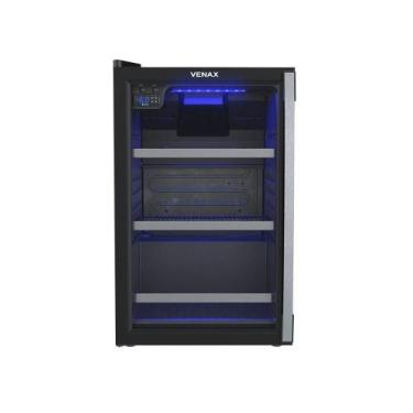 Imagem de Cervejeira Venax Blue Light 100 Preto Fosco Porta Invertida 220V, 220V