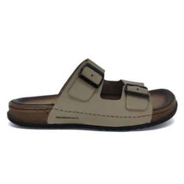 Imagem de Chinelo Pegada Masculino Couro com Fivelas 134851-Masculino
