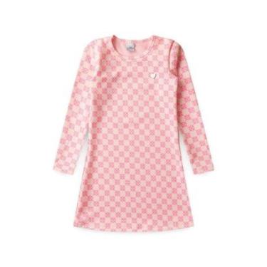 Imagem de Vestido Infantil Feminino em Jacquard Quadriculado-Feminino