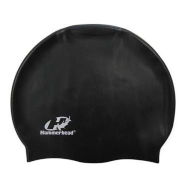 Imagem de Touca De Natação Silicone Adulto XL Lisa Hammerhead, Preto