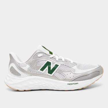 Imagem de Tênis New Balance Fresh Foam Arishi V'4 Masculino, Cinza, Verde, 40