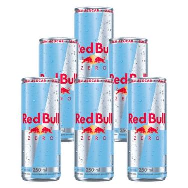 Imagem de Energético Red Bull Zero Lata 250ml 6 Unidades