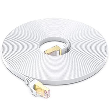 Imagem de Cabo Ethernet Cat8 plano BUSOHE de 4,5 m, 40 Gbps, 2000 MHz, de alta velocidade com con...