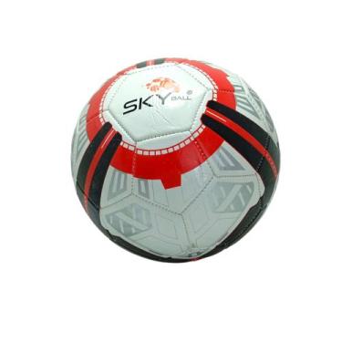 Imagem de Bola de Futebol PVC Costurada nº5 - Belakaza, Branco tricolor