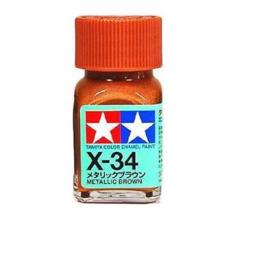 Imagem de Tinta X34 Enamel Metallic Brown 10Ml Tamiya 80034