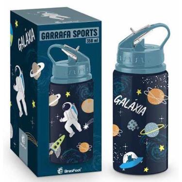 Imagem de Garrafa Sports alumínio 350 ML Astronauta Galáxia Cor:azul - Garra Spo