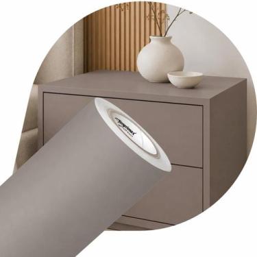 Imagem de Vinil Adesivo Bege Taupe Fosco SilverMax Para Móveis 0,61x1m - IMPRIMA