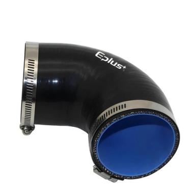 Imagem de Adaptador De Tubo De Silicone Preto 90 Graus Para Intercooler E Turbo 