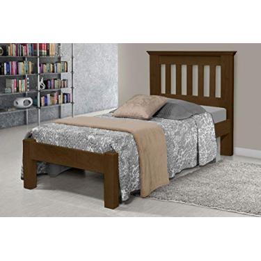 Imagem de Cama de Solteiro Texas de Madeira Maciça Tauari - Cor Castanho