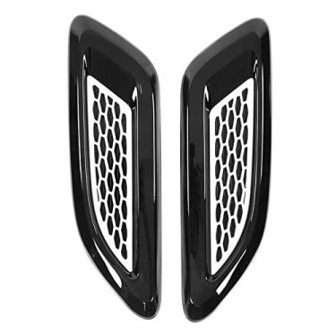 Imagem de Aramox Capa de saída de ar capô, 2 peças, capa decorativa de saída de ar para ventilação de ar para GR Supra A90 2019-2022 (preto e prata)