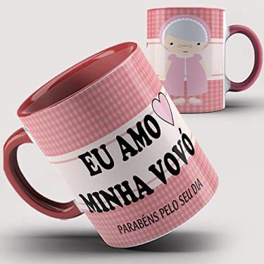 Imagem de Caneca Vermelha Eu Amo minha Vovó 32ib