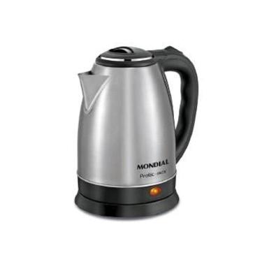 Imagem de Chaleira eletrica mondial pratic 2 litros ce-06 - 9520-02 Inox/Preto
