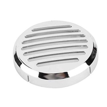 Imagem de Capa de buzina cromada de buzina redonda, Duokon 8,9 cm capa de buzina redonda cromada para acessórios de modificação de motocicleta Cruisers