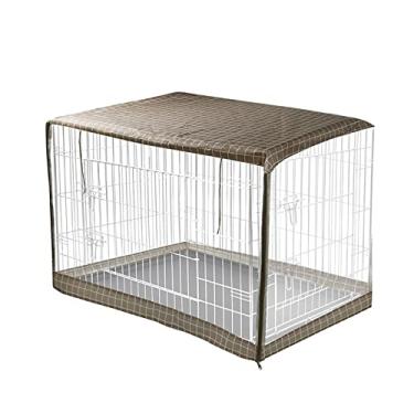 Imagem de Yajun Rede mosquiteira transparente à prova de chuva capa de gaiola de proteção solar dobrável ao ar livre à prova de poeira capa quadrada de verão, marrom, 90 * 58 * 61 cm
