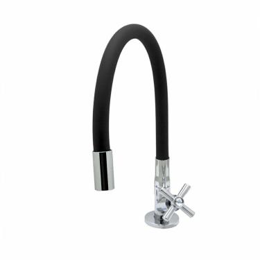 Imagem de Torneira Para Cozinha De Mesa Gourmet Flexível Preto