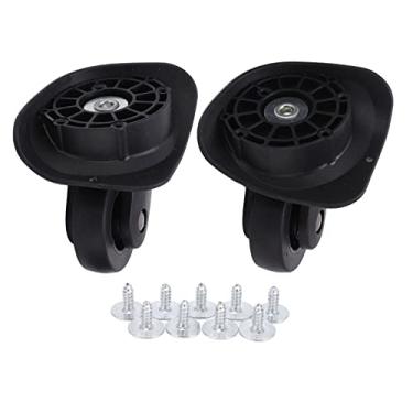 Imagem de Rodas de mala de bagagem de 2 peças, rodas de bagagem de reposição A35 roda universal de nylon para reparo roda de mudo de substituição ao ar livre roda dupla com vários parafusos