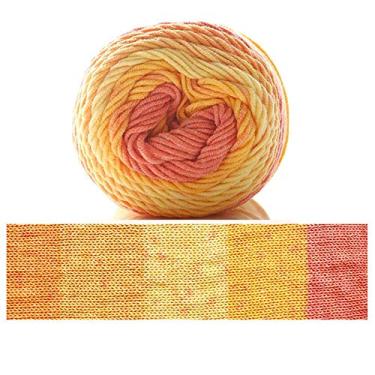 Imagem de Cicilin 4 peças de fio de crochê de 100 g, fio de mistura de algodão confortável, fio de tricô multicolorido, fio de tricô à mão, fio de crochê (cor 36)