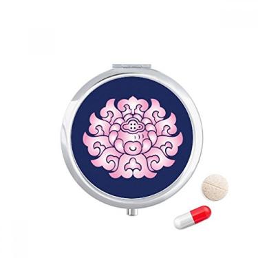 Imagem de Caixa de armazenamento de remédios com flor de lótus e flor rosa