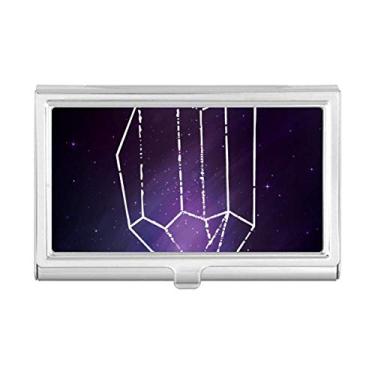 Imagem de Crystal Universe Sky Fantasy Star Blue Porta-cartões de visita Carteira de bolso