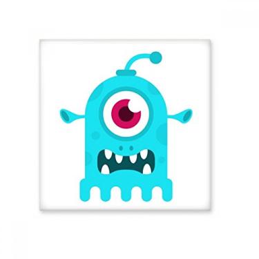 Imagem de Universo e alienígena azul ciclope alienígena azulejo de cerâmica brilhante decalque adorno de tijolos vitrificados