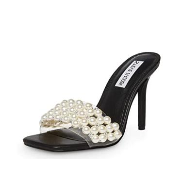 Imagem de Steve Madden Sandália feminina de salto peneira, Preto, 8