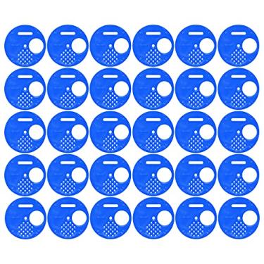 Imagem de Portão De Entrada Da Caixa De Abelha De Plástico Sluffs, Porta De Colméia De 30 Unidades Disco De Entrada Redondo De Plástico Portão De Ventilação De Saída Acessório De Apicultura(azul)