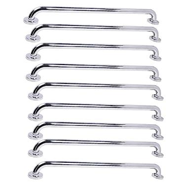 Imagem de Alça de Apoio Barra 70cm Kit 9 Unidades Apoio Segurança Acessibilidade Idoso Cadeirante Deficiente Banheiro Box Corrimao Parede