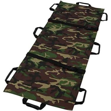 Imagem de Maca Portátil, Unidade De Transporte Portátil Com 8 Alças, Tecido De Náilon Maca Dobrável Lavável Para Acidentes De Resgate Em Montanha, Ferimentos, Uso Doméstico,Camuflar,Bonny369