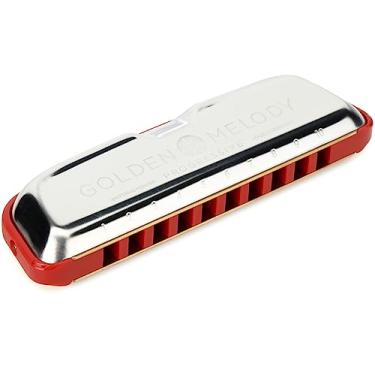 Imagem de Hohner Gaita Progressiva Melodia Dourada, Chave de Bb Flat (M544BX-BB)