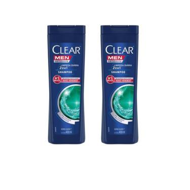 Imagem de Kit 2 Shampoo Clear Men Anticaspa 2 Em 1 400ml - Clear - Unilever Bras