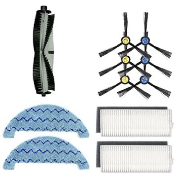 Imagem de Kits de acessórios compatíveis com ILIFE A7 A9S X785 X750 X800 Peças de reposição para aspirador de pó robô, 1 escova de rolo principal, 3 pares de escovas laterais, 2 filtros e 2 almofadas de