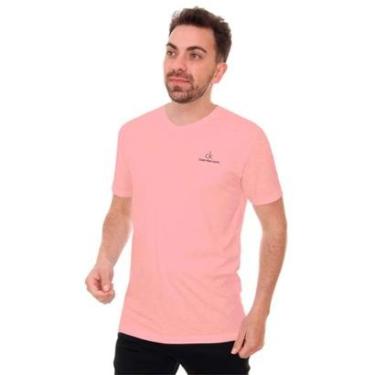 Imagem de Camiseta Calvin Klein Acronym Chest Logo Rosa Claro-Masculino