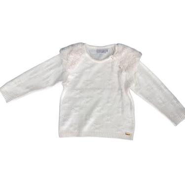 Imagem de Blusa Infantil Fem Tricot Noruega Off White
