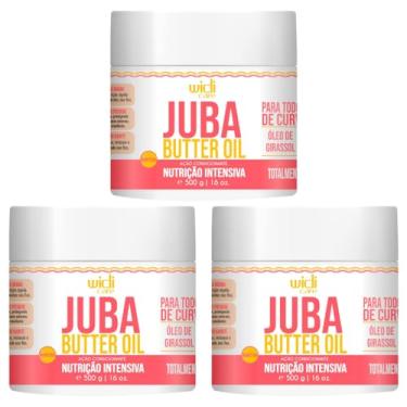 Imagem de Kit 3 Mascara Juba Butter Oil Manteiga Tratamento Intensivo Nutrição Widi Care 500g