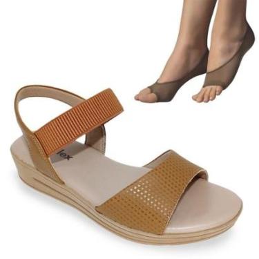 Imagem de Kit Sandália Usaflex Plataforma Feminina + 2 Pare-Feminino