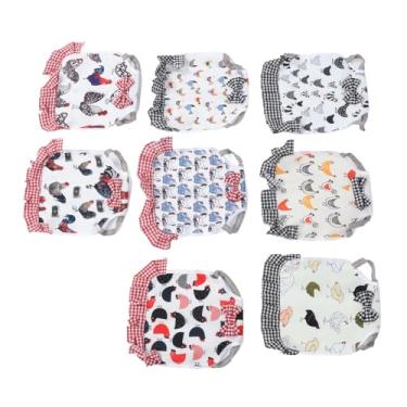 Imagem de 8 Peças Sela de Frango para Galinhas Asa Traseira Protetor Tiras Elásticas Selas Aventais Suprimentos de Fixador de Penas de Galinha