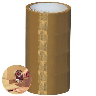 Imagem de Fita Adesiva Marrom Larga 45Mmx100M 05 Rolos Embalagem