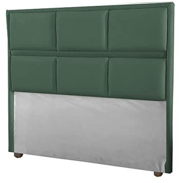 Imagem de Cabeceira Ana Cama Box Painel Casal 140 Suede Verde