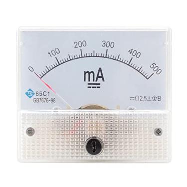Imagem de Amperímetro medidor de painel de agulha DC Ampere, alta precisão, escalas claras, fiação fácil - para estabilizador de tensão, gabinete de distribuição de energia e banco de teste - - 0-500 MA
