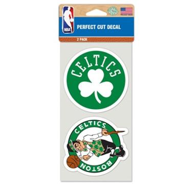 Imagem de WinCraft Decalque NBA Boston Celtics corte perfeito (conjunto de 2), 10 x 10 cm