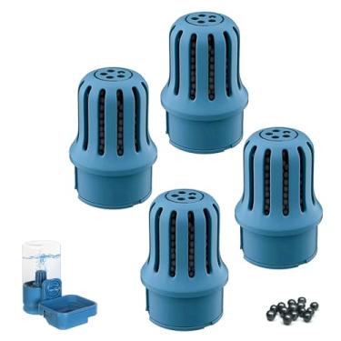 Imagem de Vannon 4 conjuntos de filtros de água para animais de estimação, substituições de filtro de carbono ativado para dispensador de garrafa de água de pequenos animais, filtro de substituição adequado