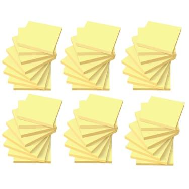 Imagem de YEECOK - Notas Adesivas Amarelo Canário, 7,6 x 7,6 cm, 48 Unidades, Remoção Limpa, Reciclável