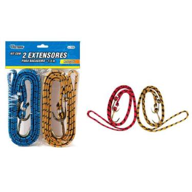 Imagem de 4 Corda Elástica Extensor Bagageiro Reforçado 1,5 Mts X 12mm - Western