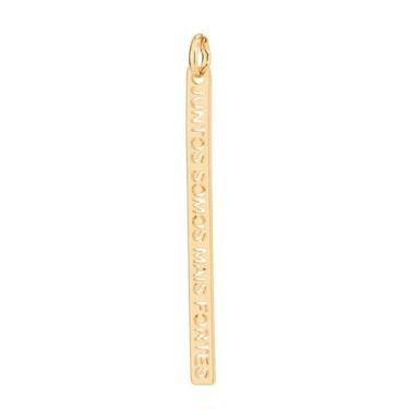 Imagem de Pingente banhado ouro 3x 24k 18k e 22k  feminino rommanel retangular s